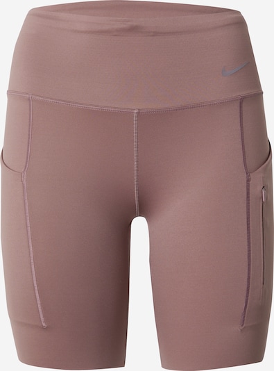 NIKE Pantalon de sport 'GO' en gris argenté / mauve, Vue avec produit