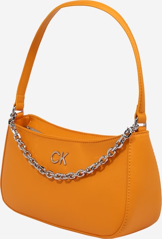 Calvin Klein - Mala de ombro em laranja: frente