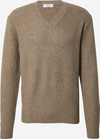 DAN FOX APPAREL Pullover 'Dylan' in Braun: predná strana