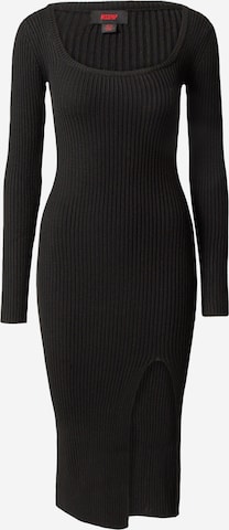 Misspap Gebreide jurk in Zwart: voorkant