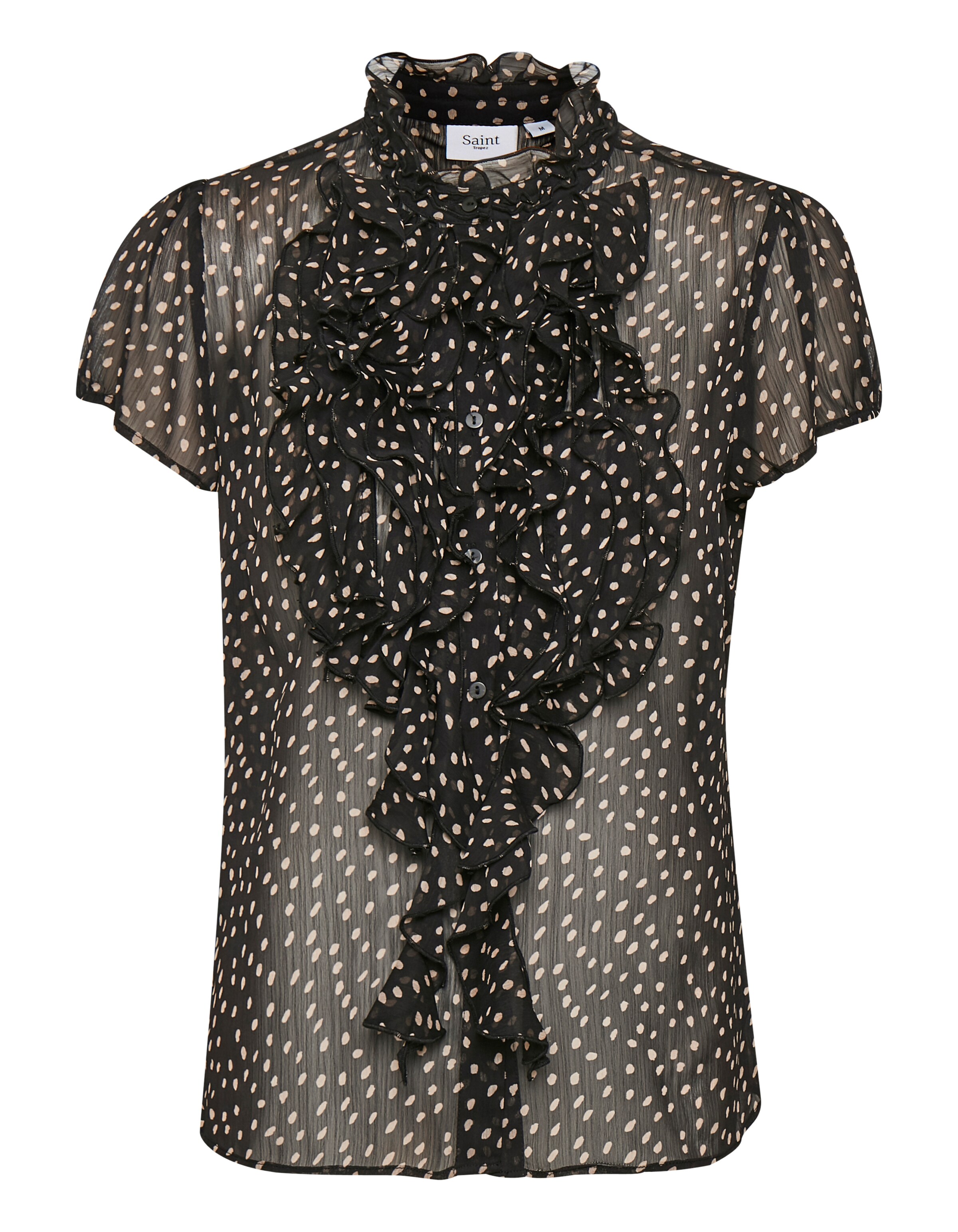 SAINT TROPEZ Bluse 'Lilja' in Schwarz: Vorderseite