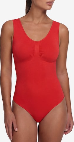 cfab (formerly creamy fabrics) - Body moldeador 'Tank Bodysuit Sculpting Shapewear mit Slip' en rojo: frente