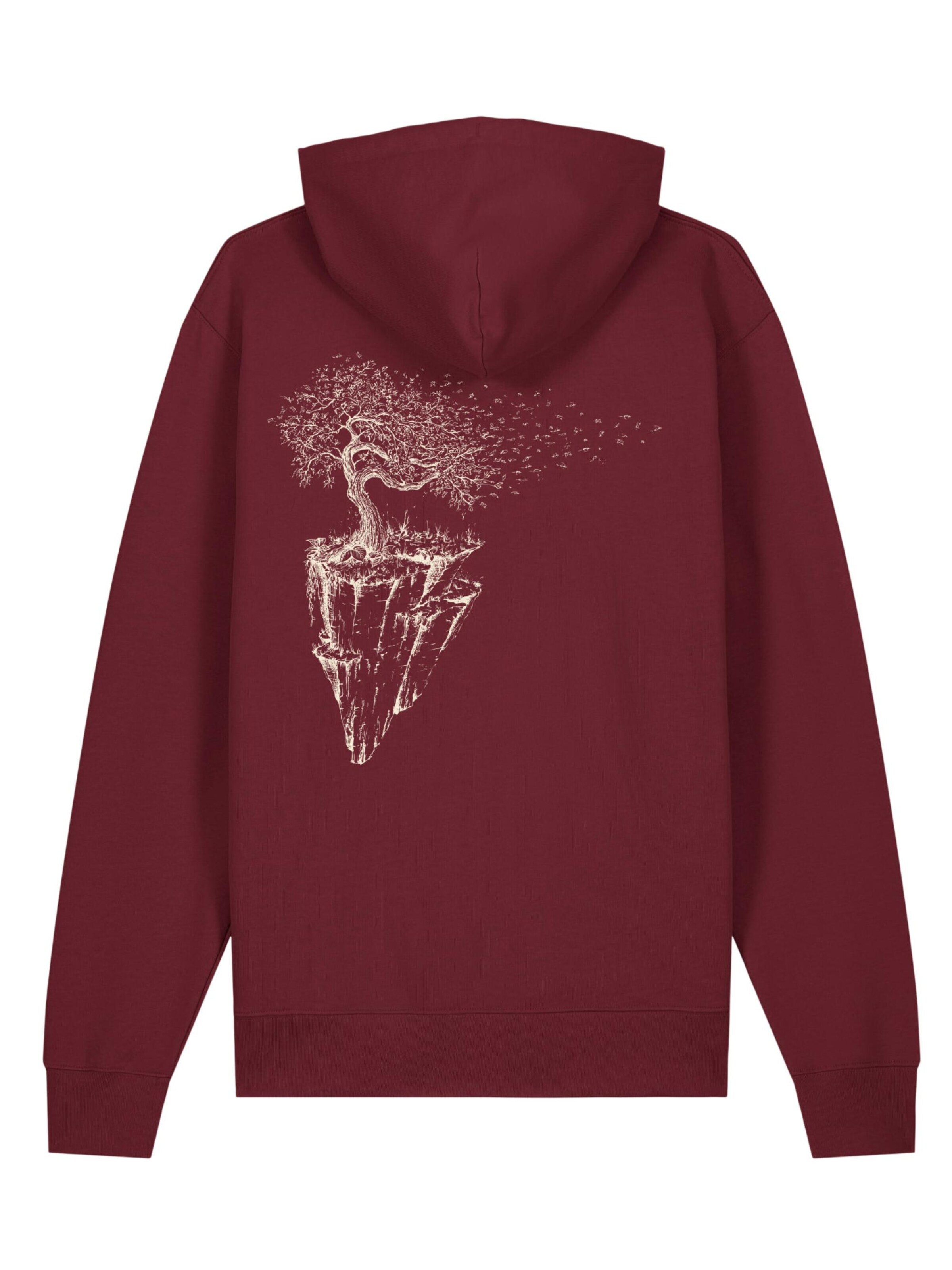 Life-Tree Sweatshirt 'Organic Fairwear' in Red