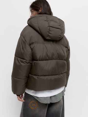 Pull&Bear Winter jacket 'PACIFIC' in Brown