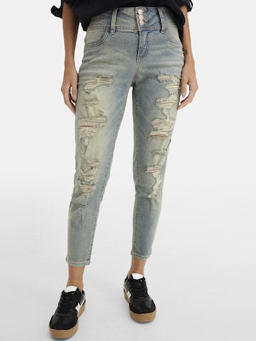 bonprix Slimfit Jeans in Blau: Vorderseite
