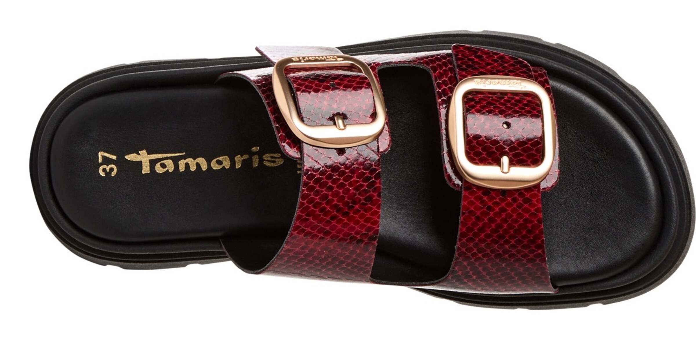 Tamaris Mules in Red