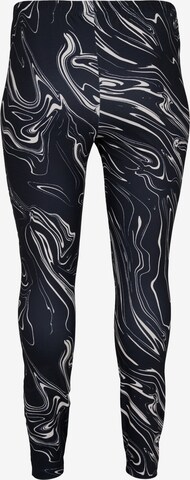 Zizzi Skinny Leggings 'Jadan' in Blauw