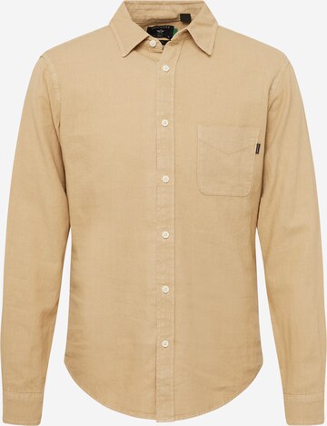 Dockers Button Up Shirt in Brown: front