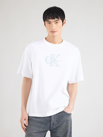 Calvin Klein Jeans Szabványos Póló - fehér: elől