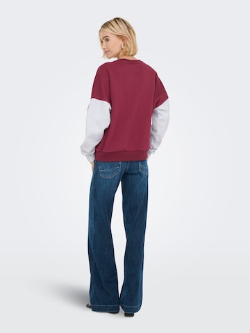 ONLY Sweatshirt 'ONLMiriam' in Rood