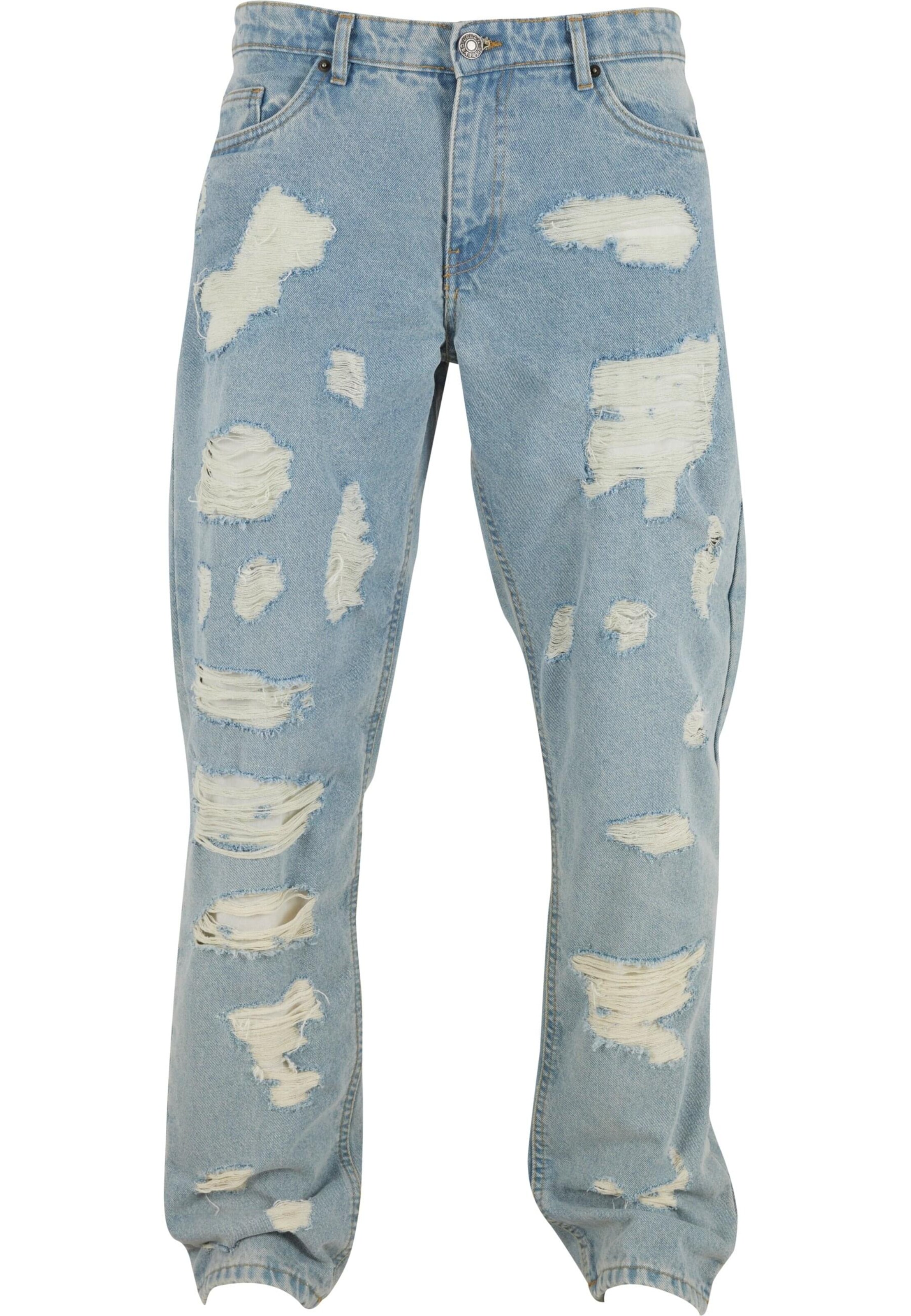 Urban Classics Loosefit Džíny 'Ounce' – modrá: přední strana