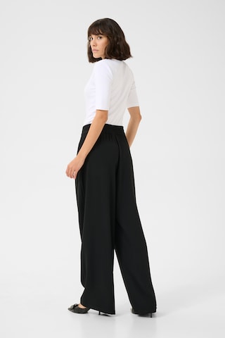 Kaffe Wide leg Pleat-Front Pants 'KARoxy' in Black