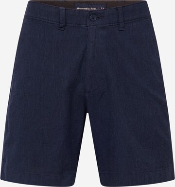 Abercrombie & Fitch Regular Trousers in Blue: front