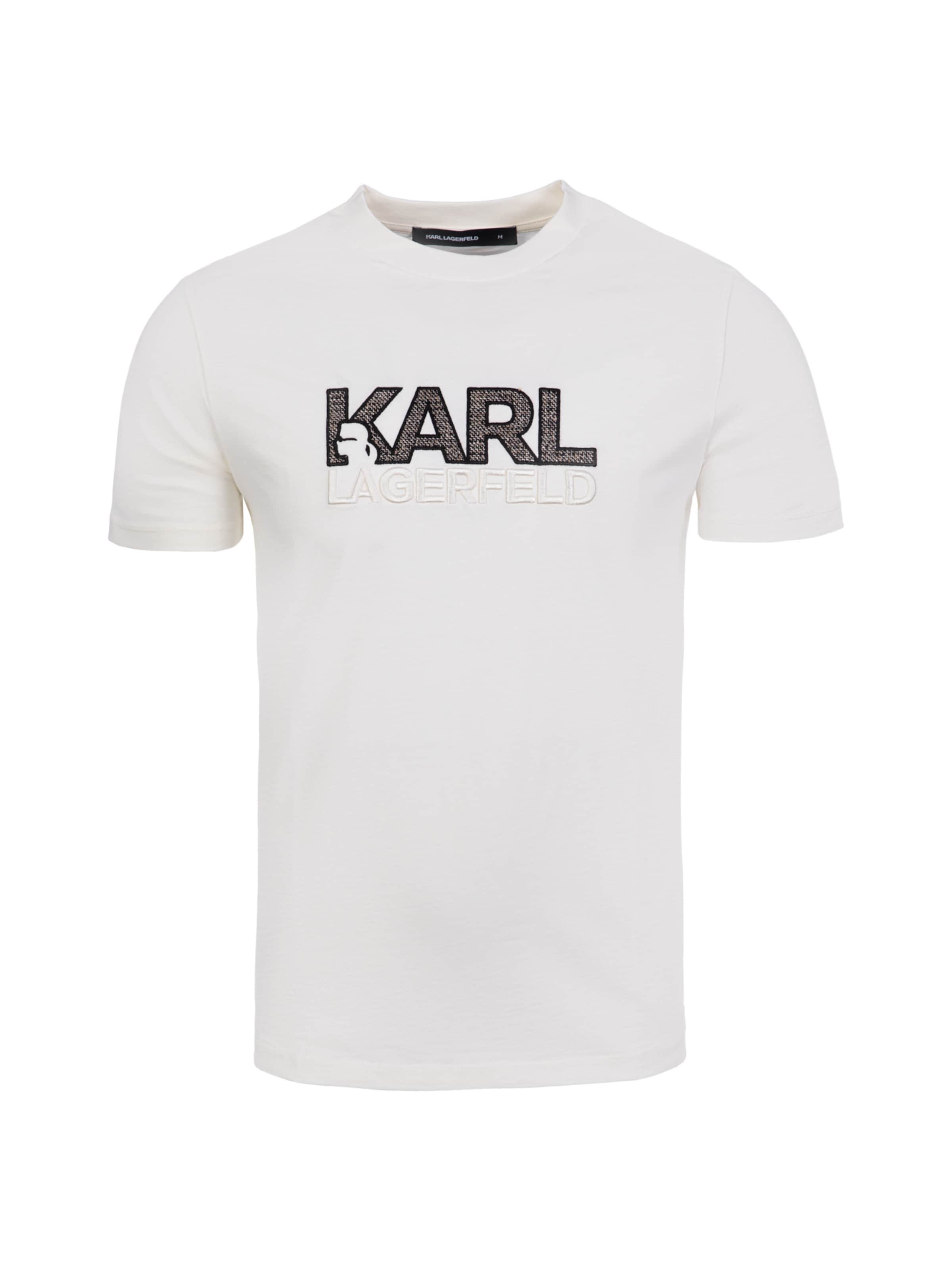 Karl Lagerfeld T-Shirt '755038' in creme / schwarz, Produktansicht