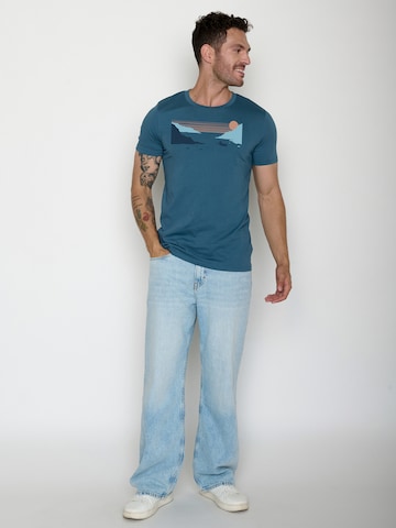 Maglietta 'Guide Canoe Fjord' di GREENBOMB in blu