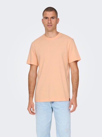 Only & Sons Shirt 'Max' in Orange
