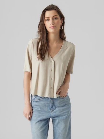 VERO MODA Blouse 'Jesmilo' in Grijs: voorkant