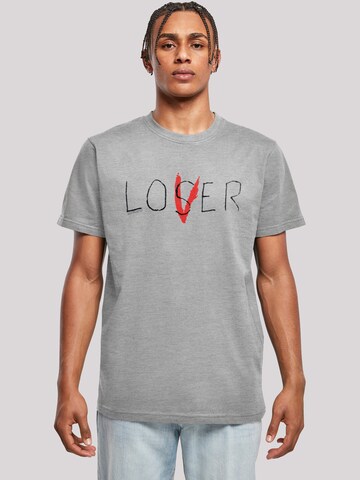 T-Shirt 'IT Loser Lover' F4NT4STIC en gris : devant