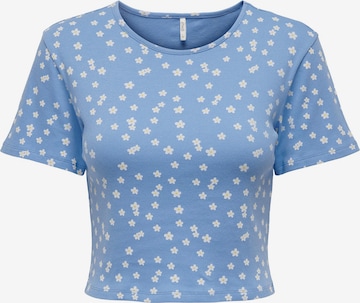 T-shirt 'LINAS' ONLY en bleu : devant
