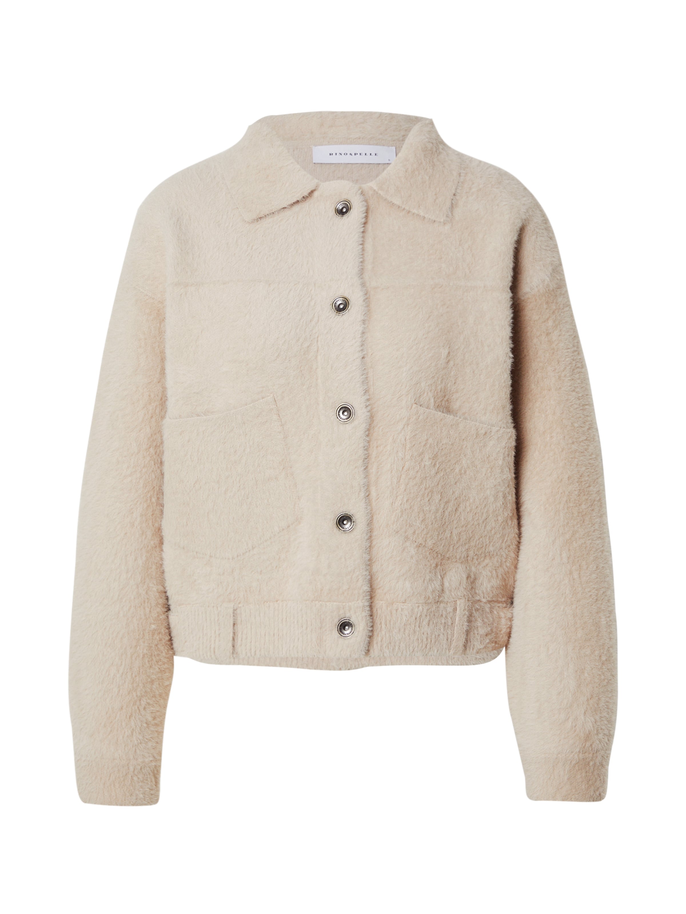 RINO & PELLE Knit cardigan 'Bubbly' in Beige: front