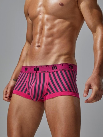 SEOBEAN Boxer shorts 'Stripe' in Pink: front