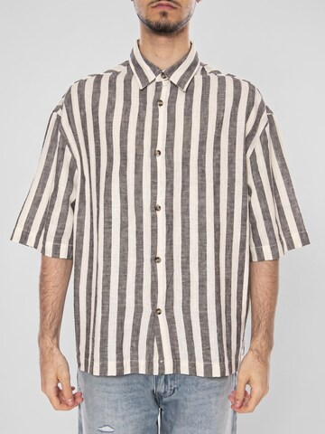 Only & Sons Comfort fit Button Up Shirt 'MULTICOLOR SHIRT' in Brown