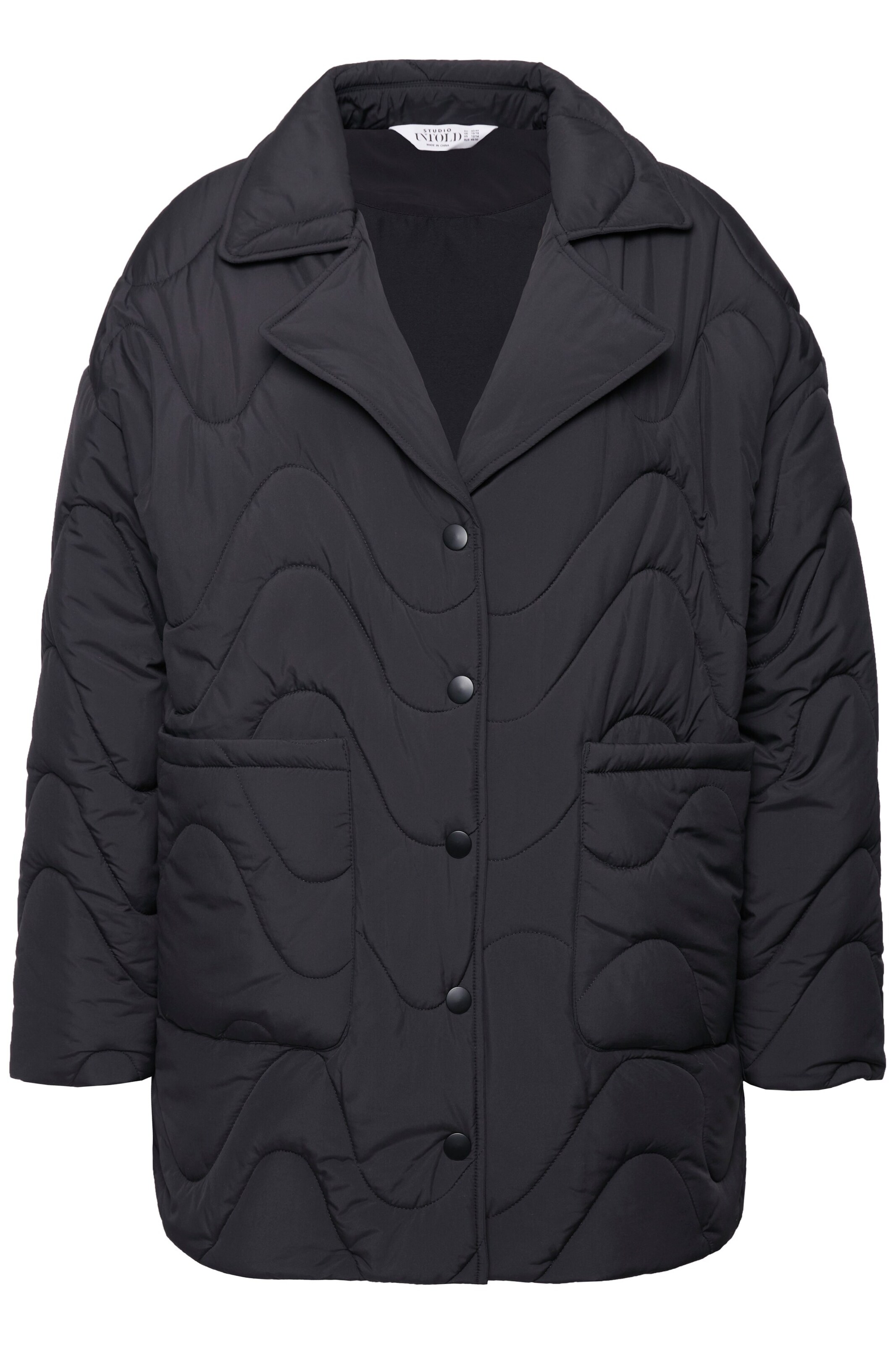 Studio Untold Tussenjas in Zwart: voorkant