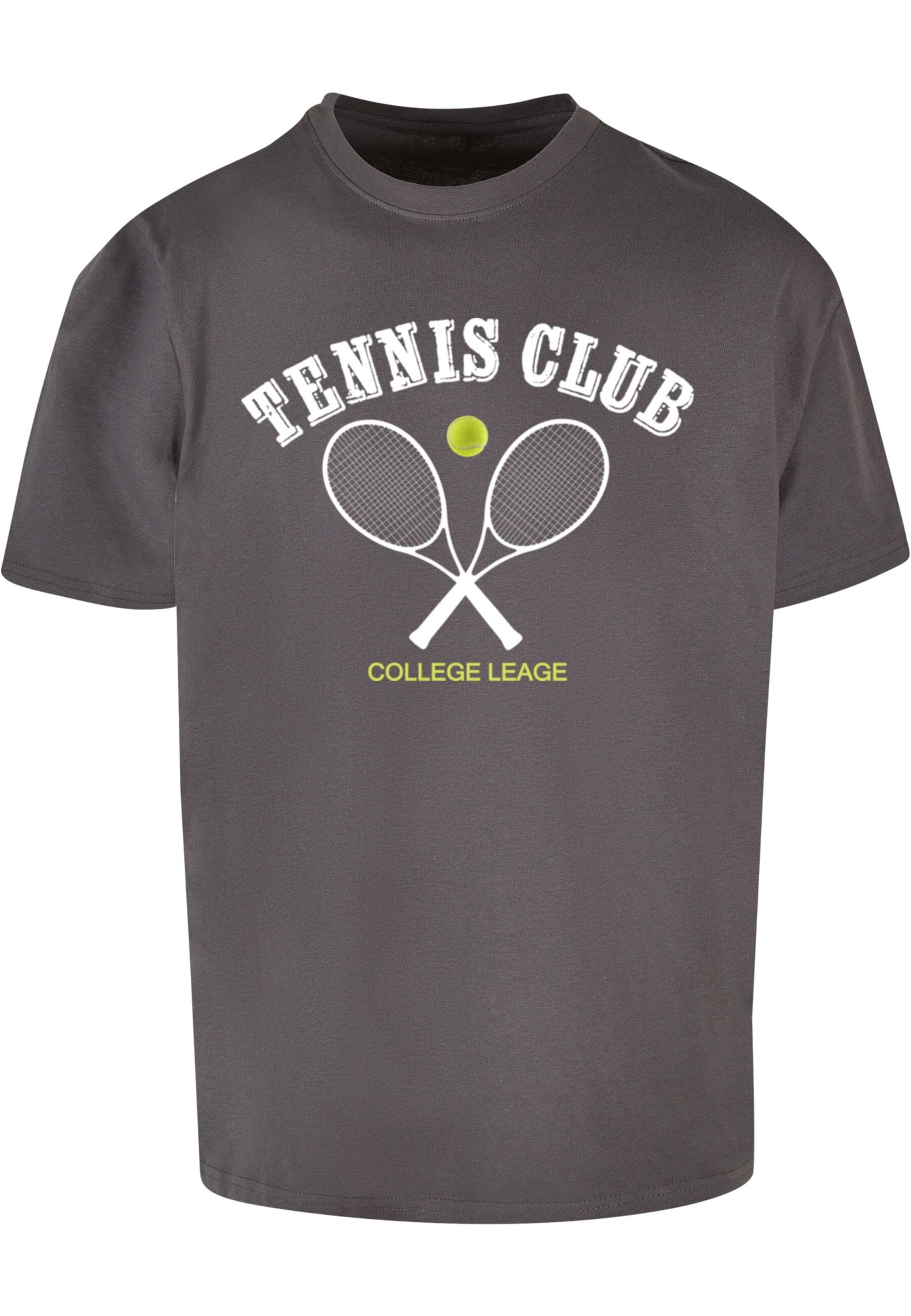 Merchcode Shirt 'Tennis Club' in Grau: Vorderseite