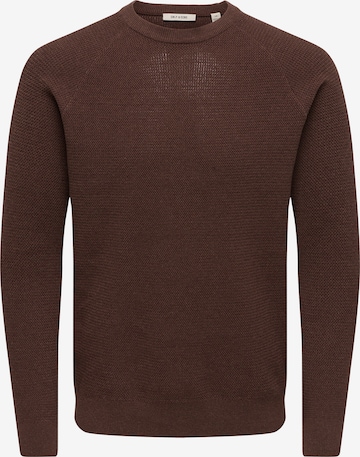 Only & Sons Свитер 'ONSHAY' в Коричневый: спереди