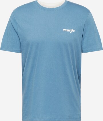 T-Shirt 'SIGN OFF TEE' WRANGLER en bleu : devant