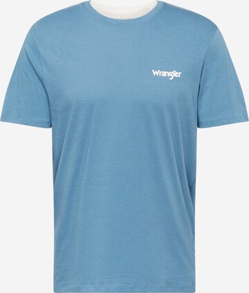 WRANGLER Футболка 'SIGN OFF TEE' в Синий: спереди