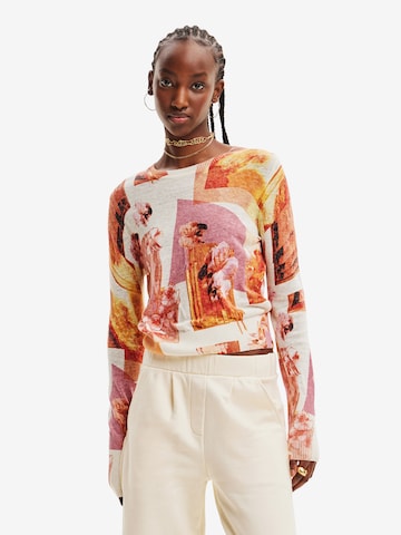 Pull-over 'Thin Gauge' Desigual en orange : devant