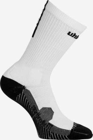 UHLSPORT Athletic Socks in White: front