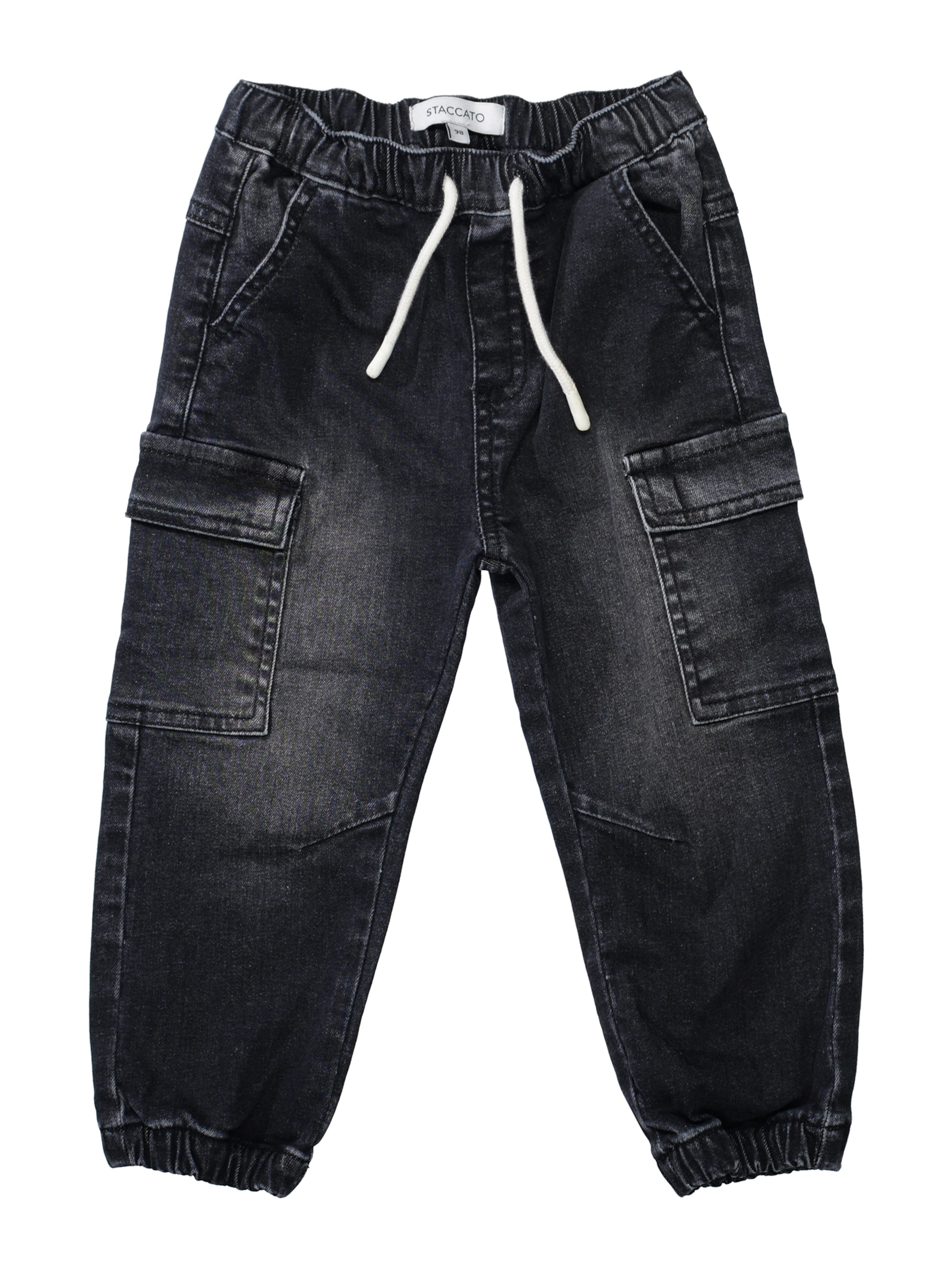 STACCATO Tapered Jeans i sort: forside
