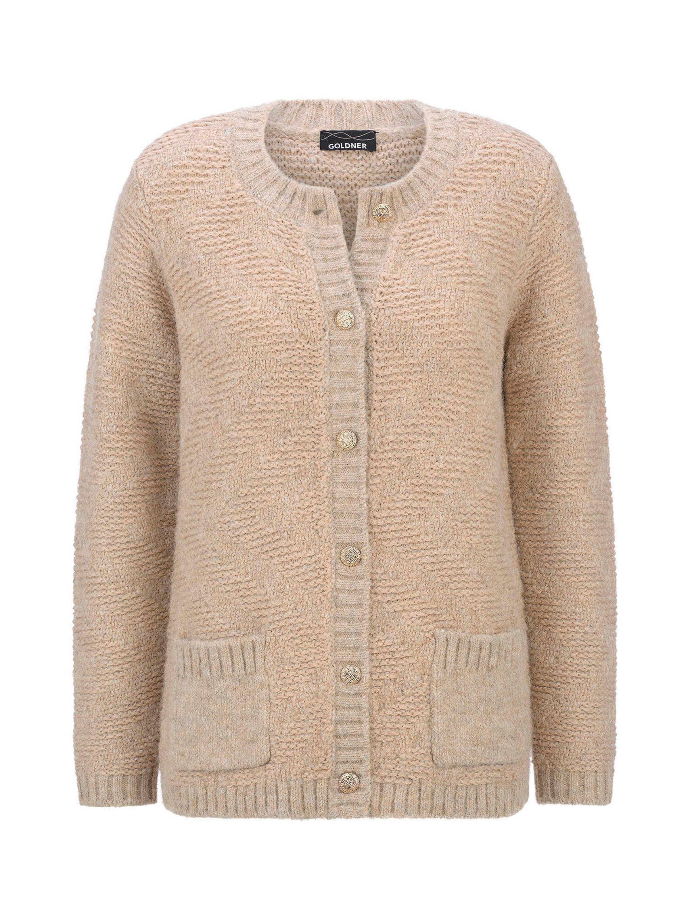 Goldner Gebreid vest in S in de kleur Beige, Productweergave
