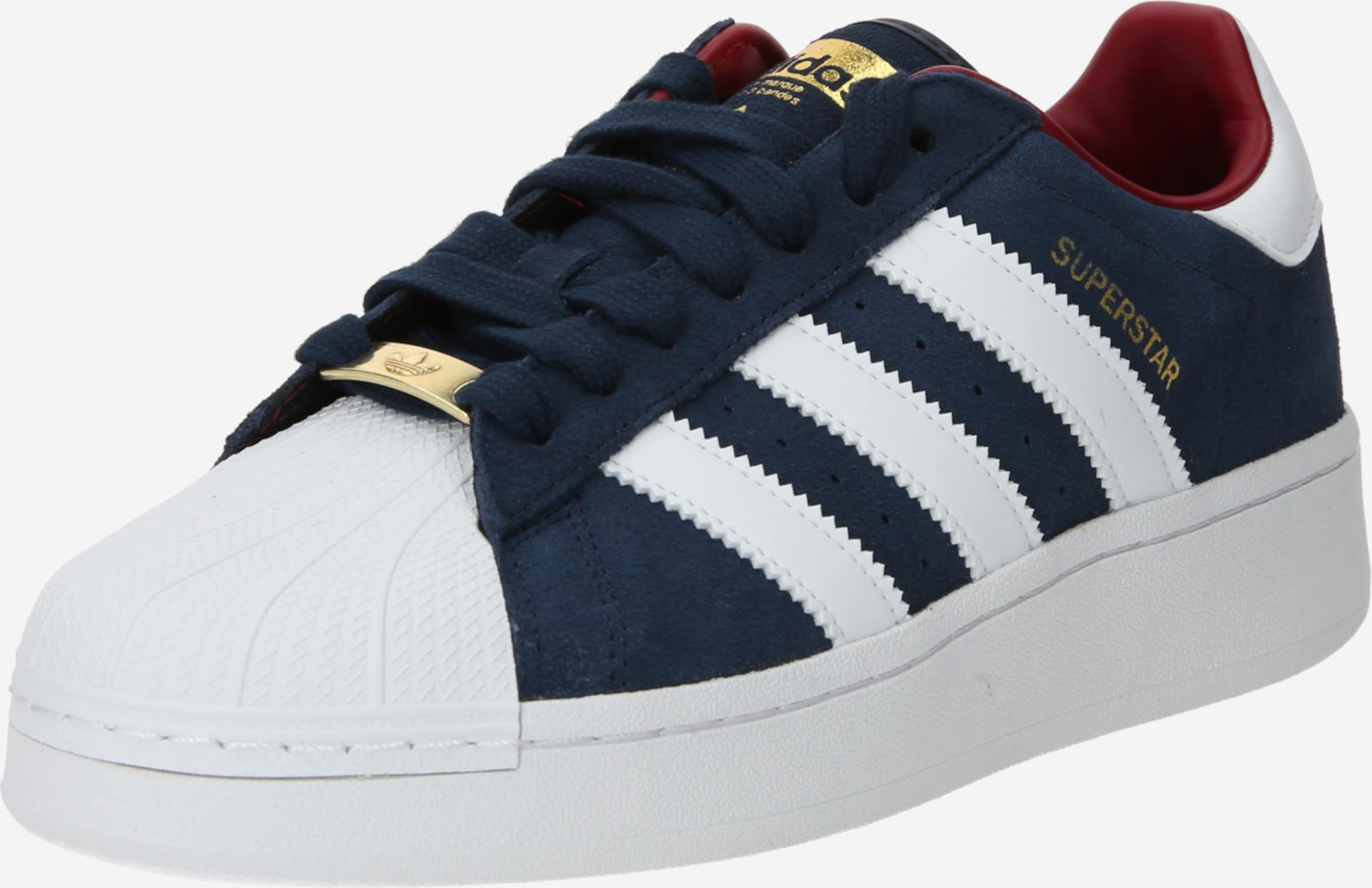 Adidas superstar navy blue and cheap red