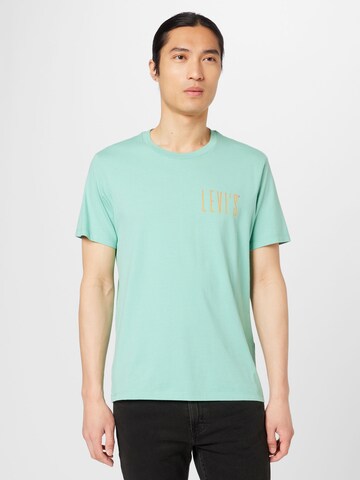 LEVI'S ®regular Majica 'Graphic Crewneck Tee' - zelena boja: prednji dio
