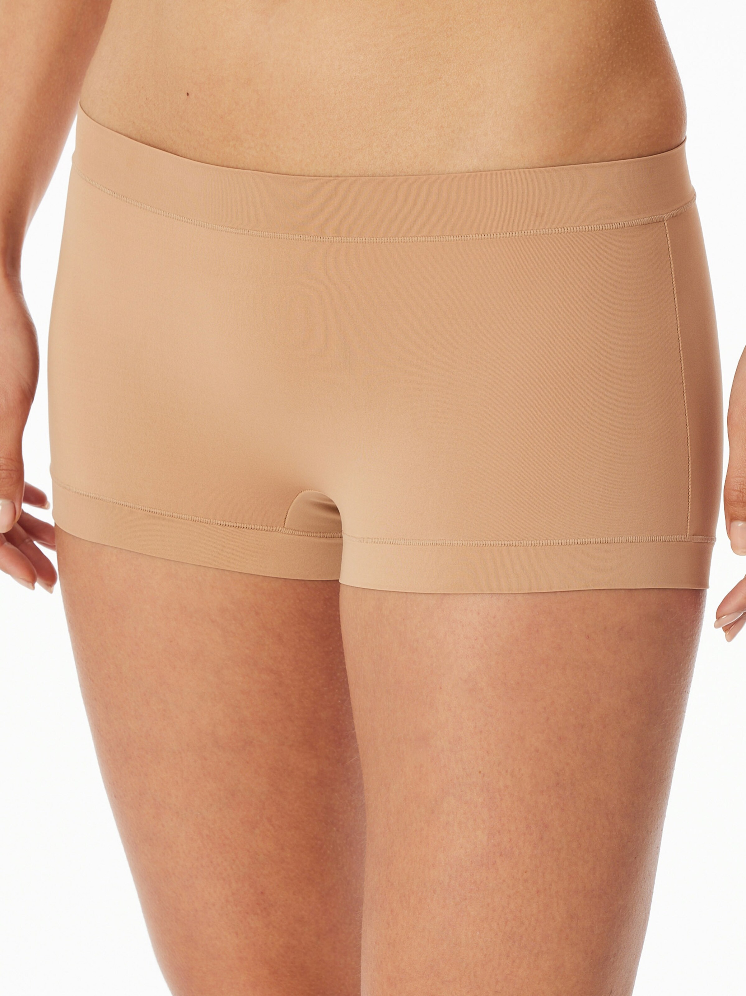 SCHIESSER Skinny Broek ' Unique Micro ' in Beige: voorkant