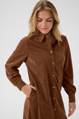Cream Shirt dress 'Kanna' in Brown
