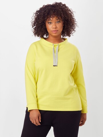 SAMOON Sweatshirt 'New York Lights' in Yellow: front