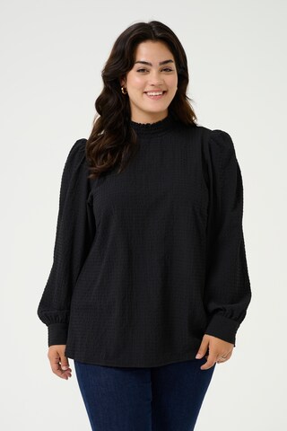 Camicia da donna 'KC Ditti' di KAFFE CURVE in nero: frontale