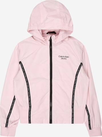 Calvin Klein JeansPrijelazna jakna - roza boja: prednji dio