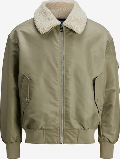 JACK & JONES Välikausitakki 'QUEENS' värissä khaki / offwhite, Tuotenäkymä