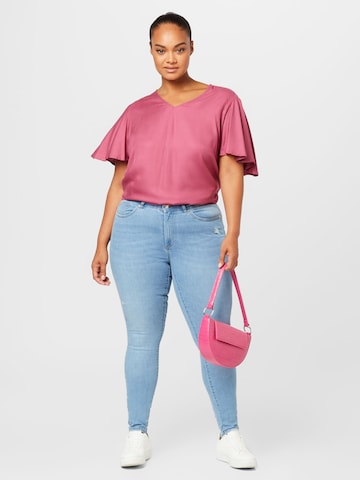ONLY Curve Skinny Jeans 'CORAL' in Blau