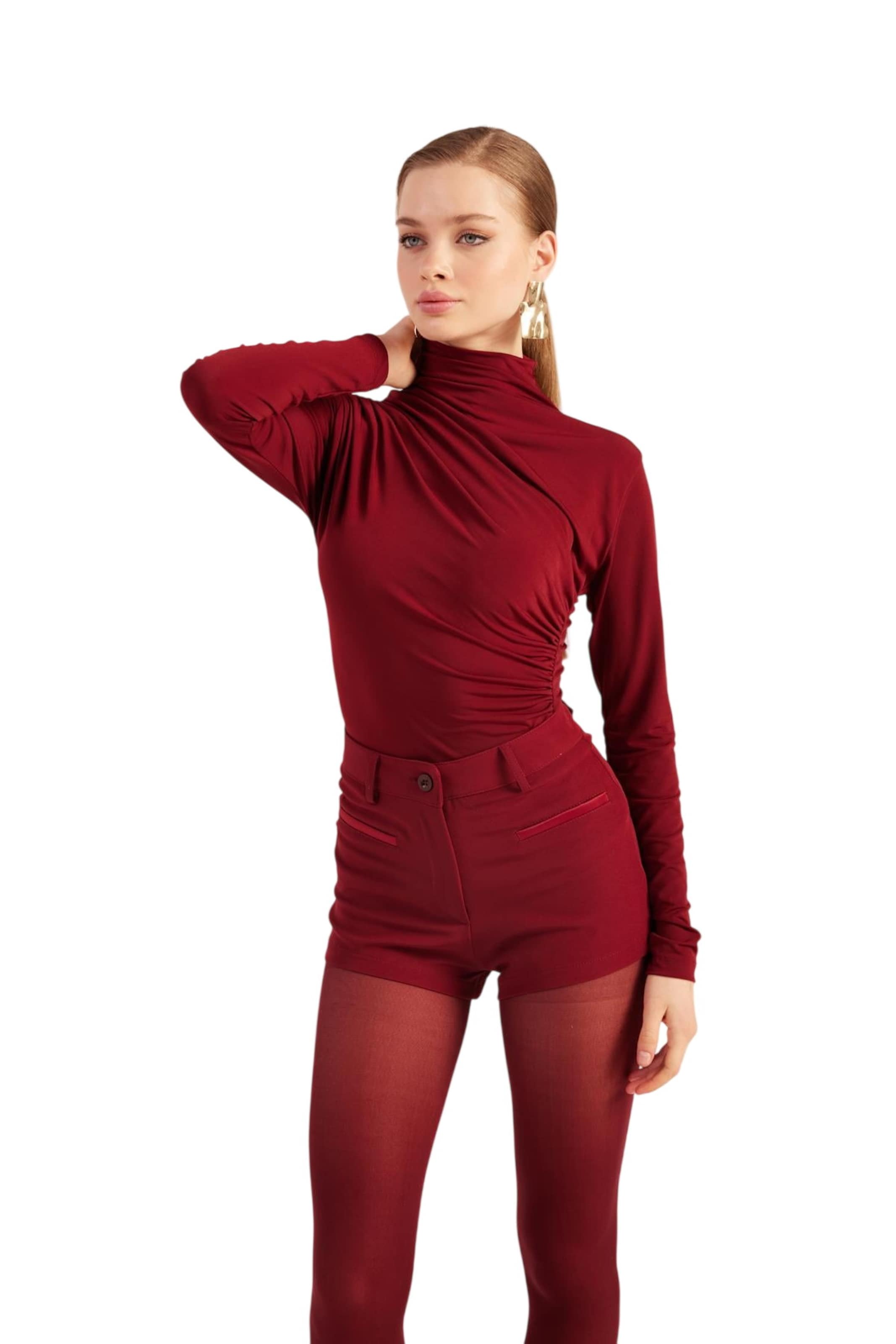 HOLLY LOLLY Slimfit Chino kalhoty – červená