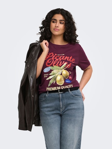 ONLY Carmakoma Shirt 'CARBolette' in Lila: voorkant