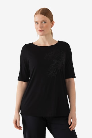 T-shirt Ulla Popken en noir : devant