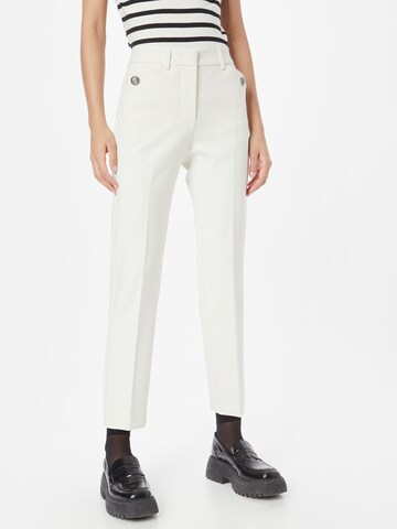 MAX&Co. Regular Pleated Pants 'BIGA' in White: front