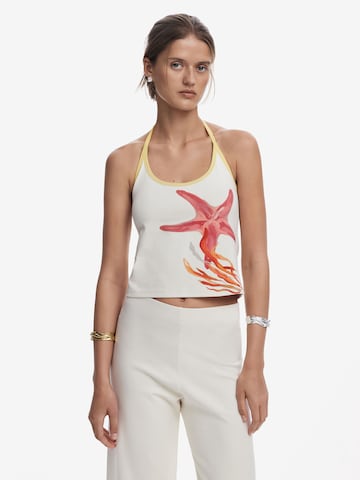 Desigual - regular Pantalón en blanco