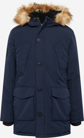 Superdry Winter Parka 'EVEREST' in Blue: front